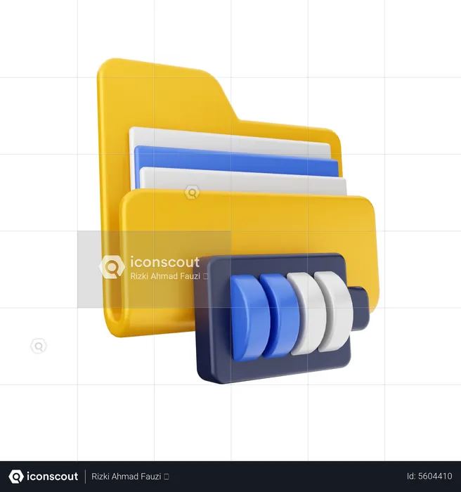 Battery Folder  3D Icon