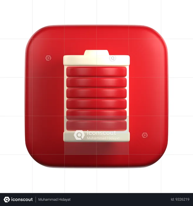 Battery Full  3D Icon