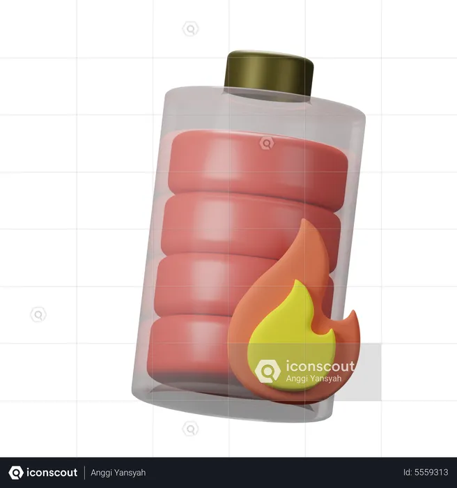 Battery Heat  3D Icon