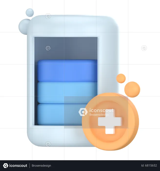 Battery level  3D Icon