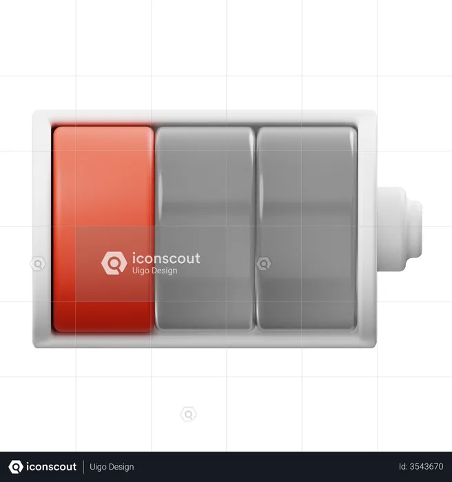 Battery Low  3D Illustration