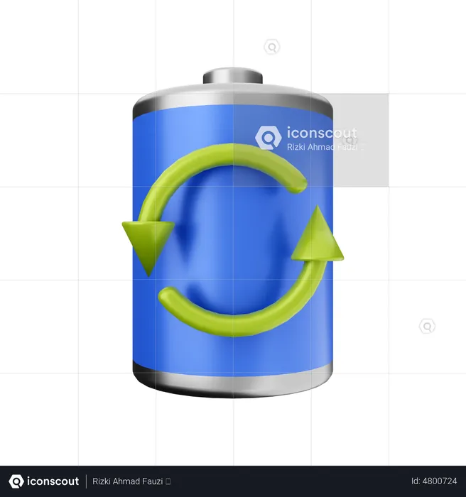 Battery Recovery  3D Illustration