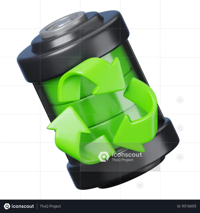 Battery Recycle  3D Icon