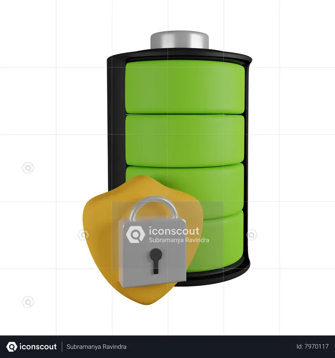 Battery Shield  3D Icon