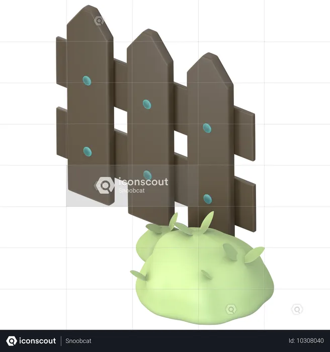 Bauernhof Zaun  3D Icon