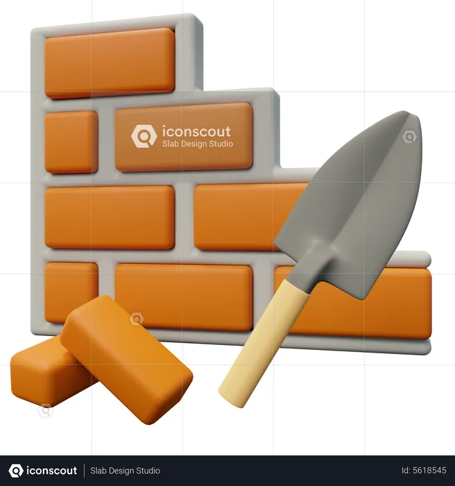 Bauwand  3D Icon