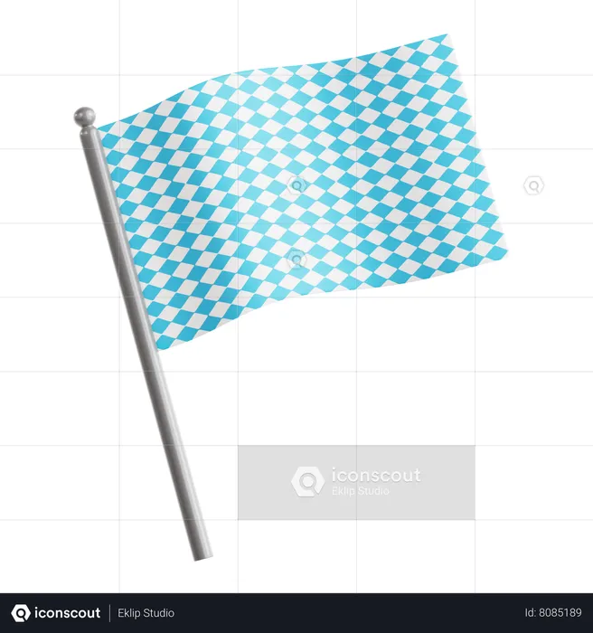 Bavarian Flag  3D Icon