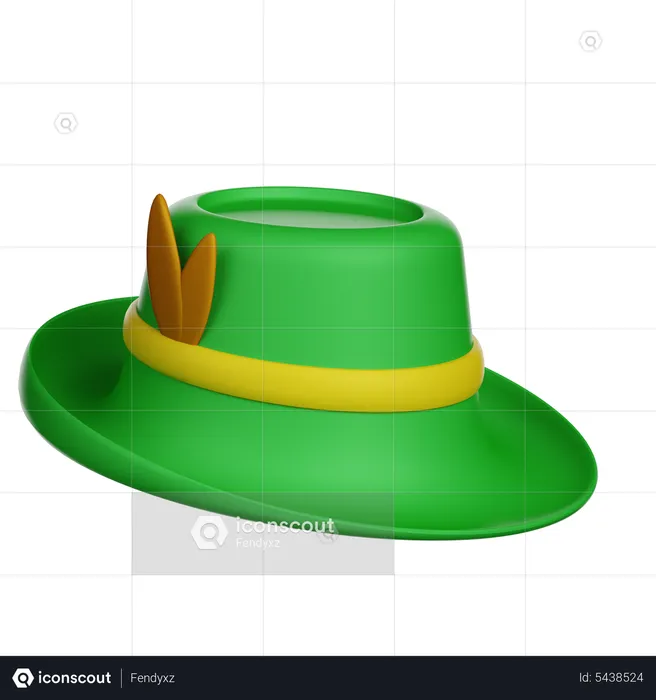 Bavarian Hat  3D Icon