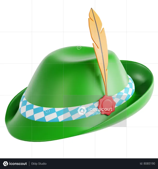 Bavarian Hat  3D Icon