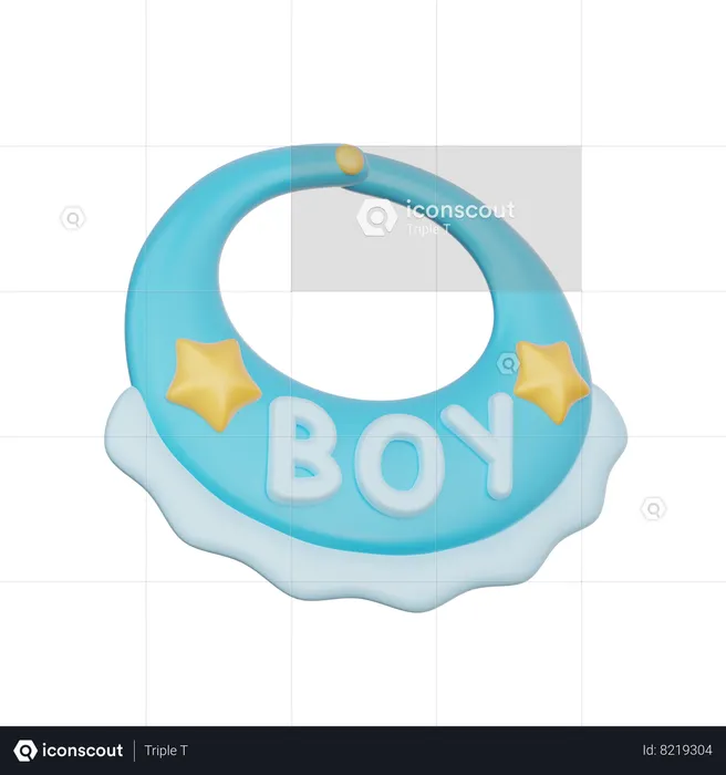 Bavoir bébé bleu  3D Icon