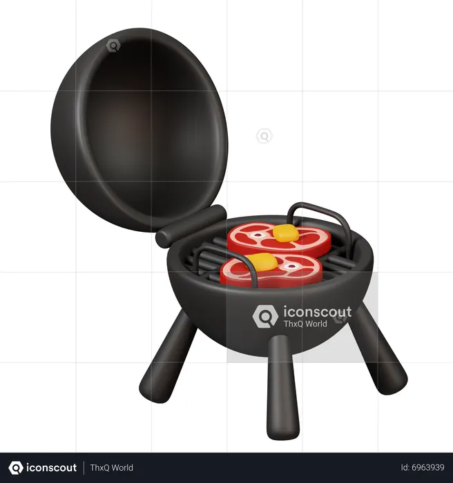 BBQ Grill  3D Icon