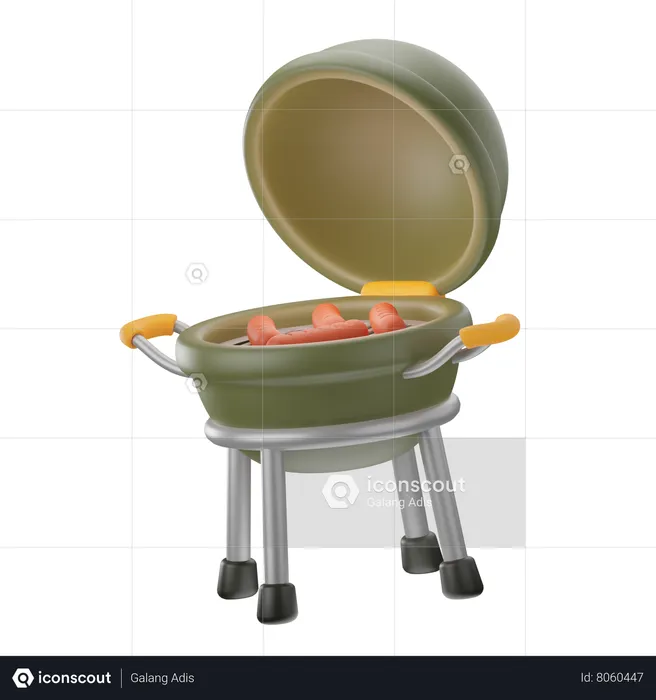 BBQ Grill  3D Icon