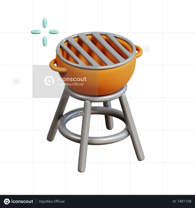 Bbq Grill  3D Icon