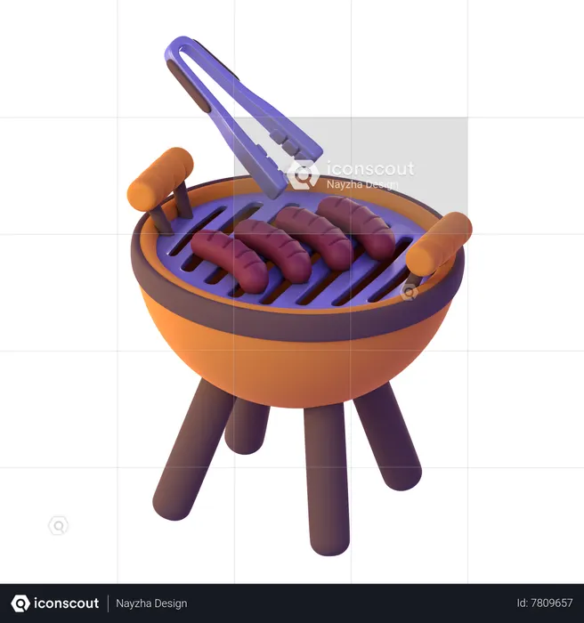 Bbq Grill  3D Icon