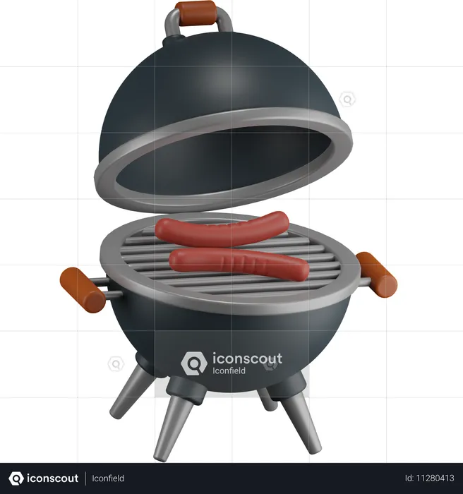 Bbq Grill  3D Icon