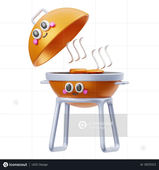 Bbq Grill  3D Illustration