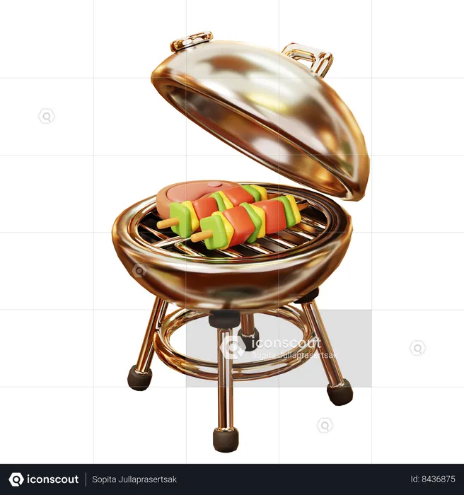 Bbq Kebab  3D Icon