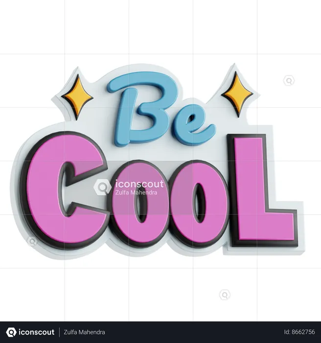 Be Cool Sticker  3D Icon