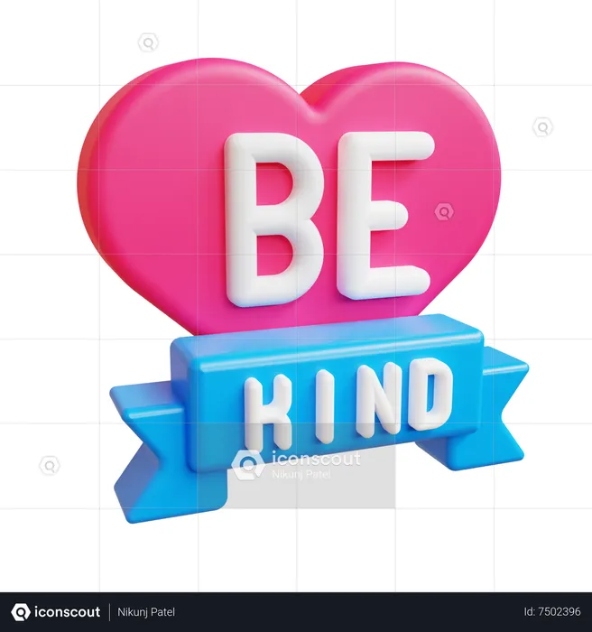Be Kind  3D Icon