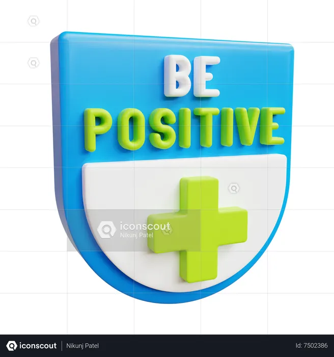 Be positive  3D Icon