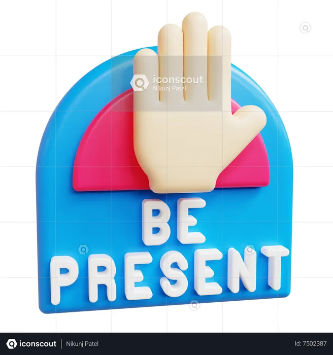 Be present  3D Icon