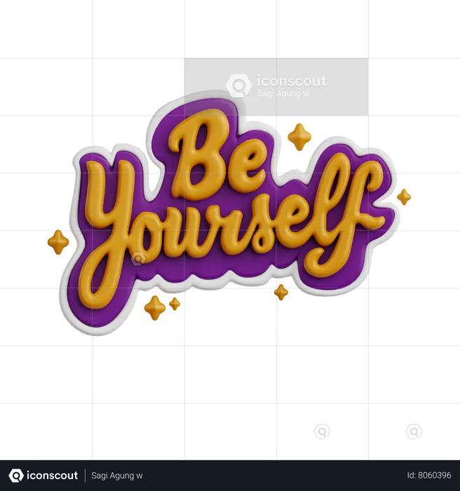Be Yourself  3D Icon