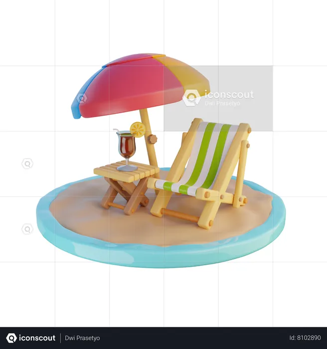 Beach  3D Icon