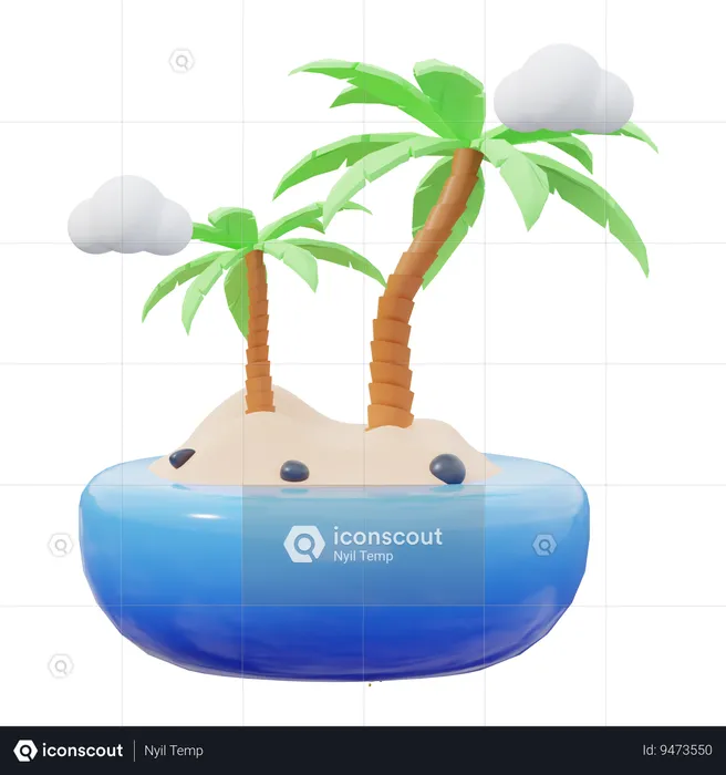 Beach  3D Icon