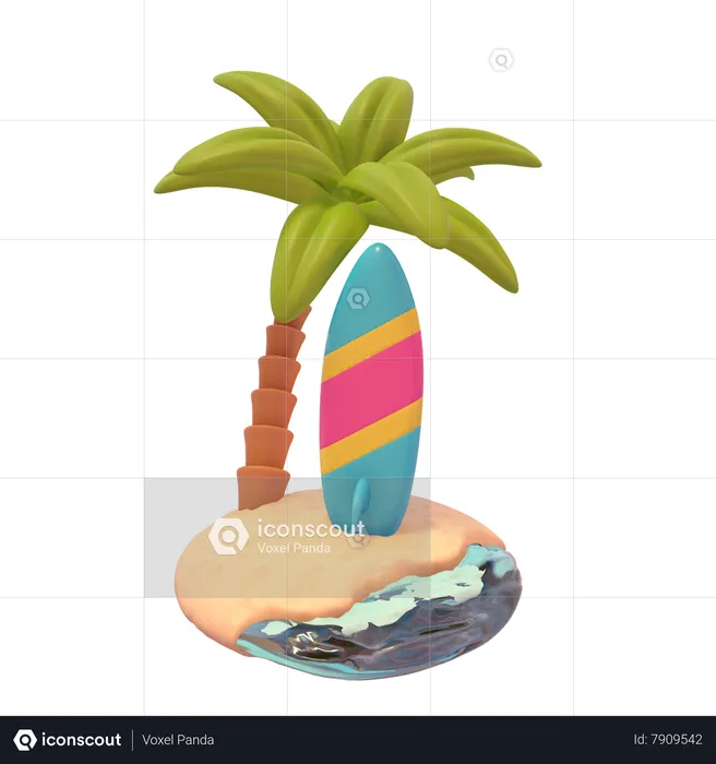 Beach  3D Icon