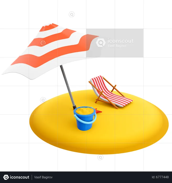 Beach  3D Icon