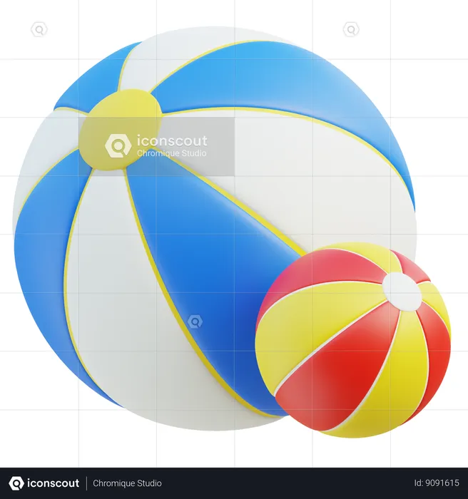 Beach Ball  3D Icon