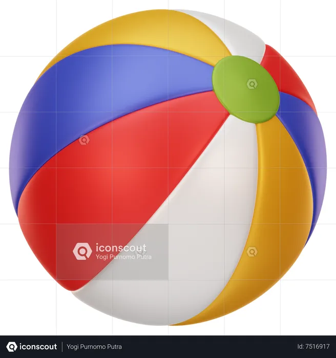 Beach Ball  3D Icon