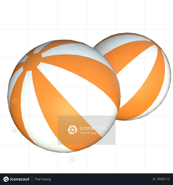 Beach Ball  3D Illustration