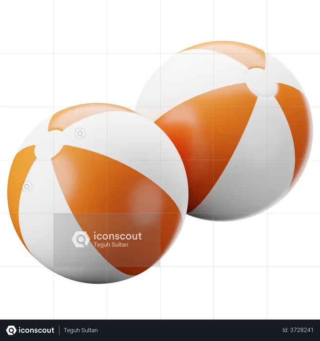 Beach Ball  3D Illustration