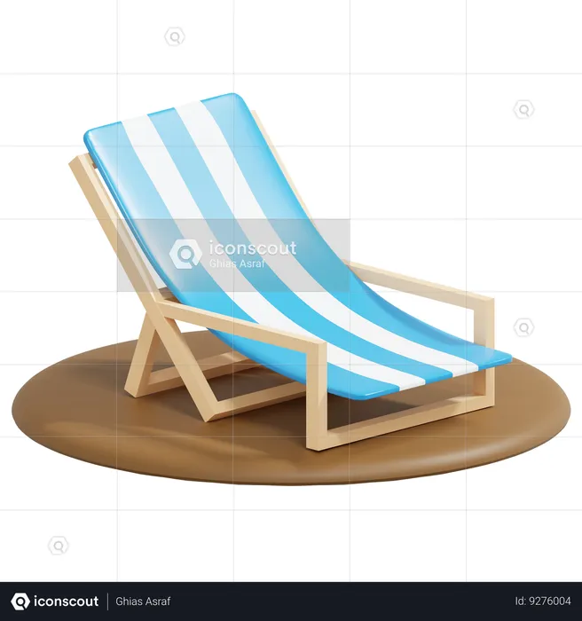 Beach Bench  3D Icon