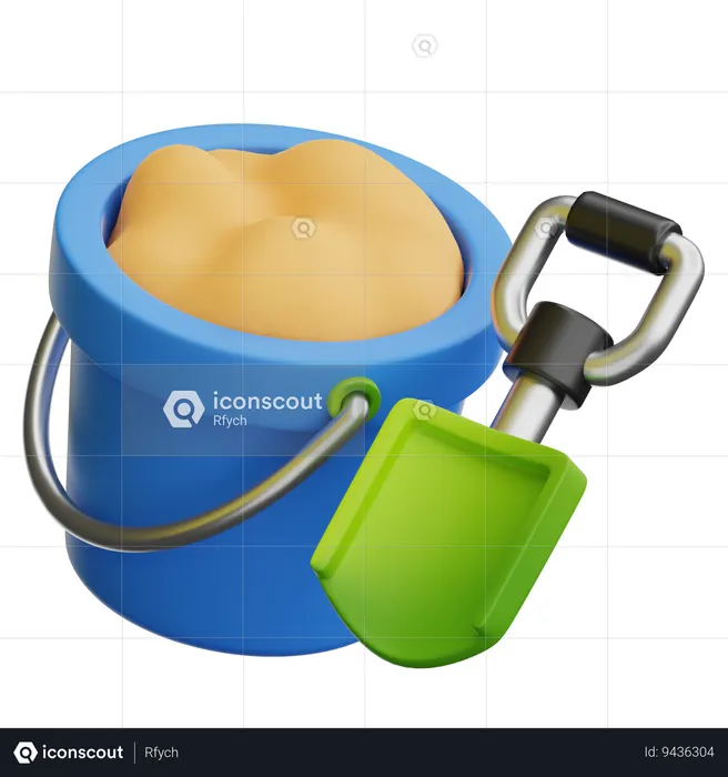 Beach Bucket  3D Icon