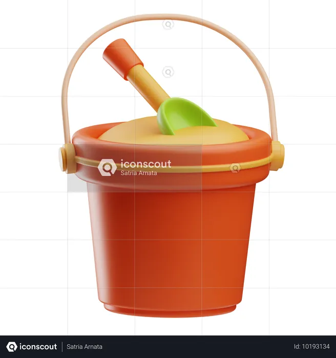 Beach Bucket  3D Icon