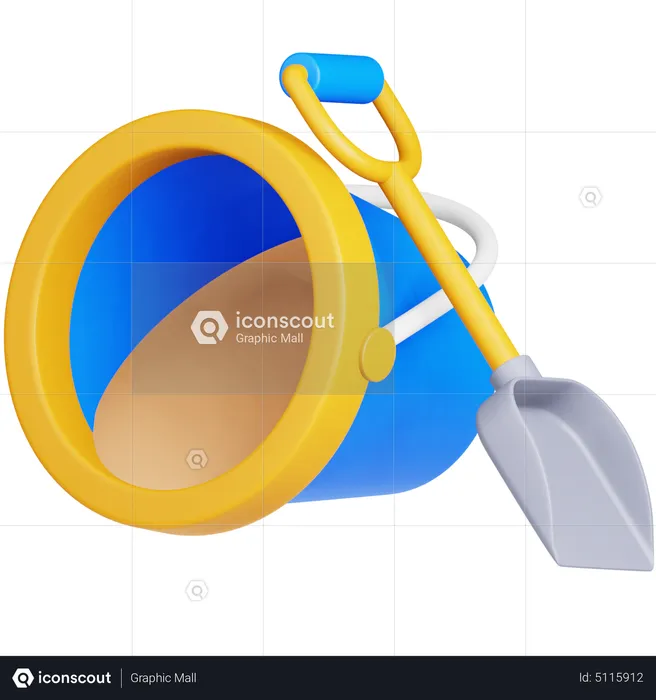 Beach Bucket  3D Icon