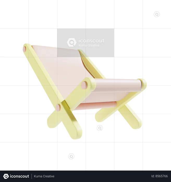 Beach Chair  3D Icon