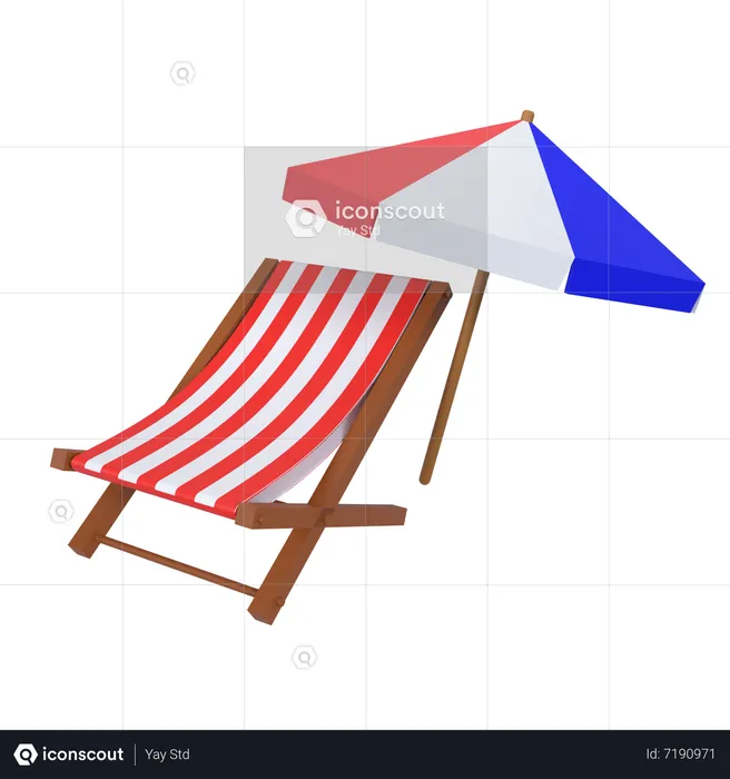 Beach Chair  3D Icon