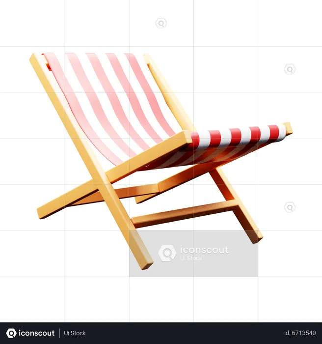 Beach Chair  3D Icon