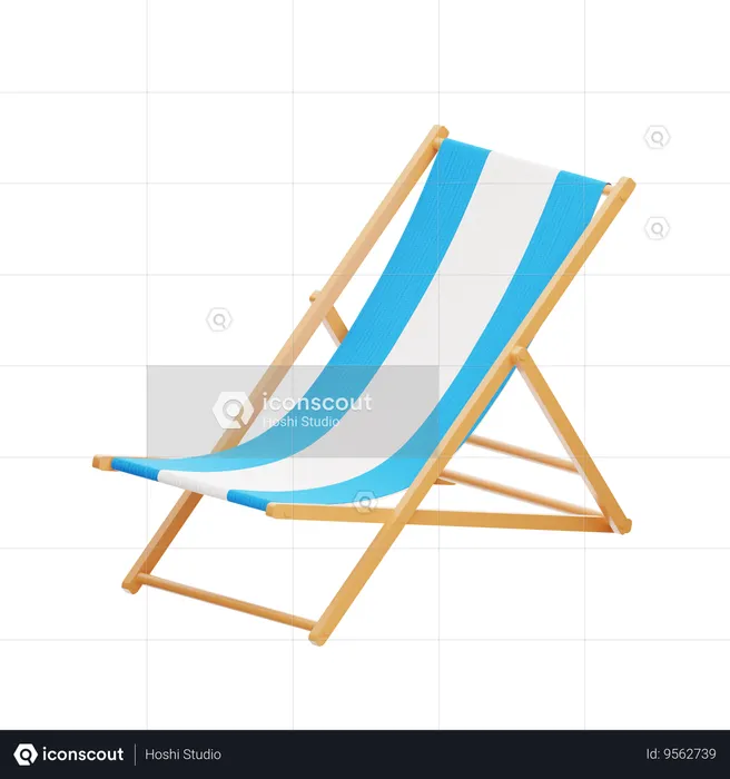 Beach chair  3D Icon