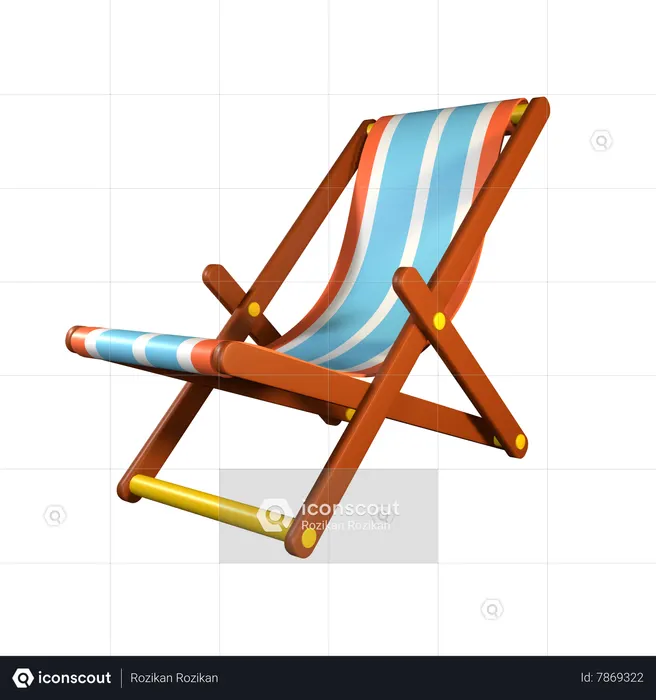 Beach Chair  3D Icon