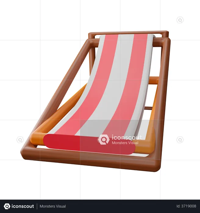 Beach Chair  3D Icon