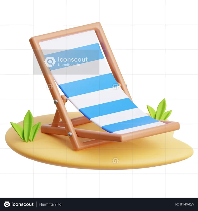 Beach Chair  3D Icon