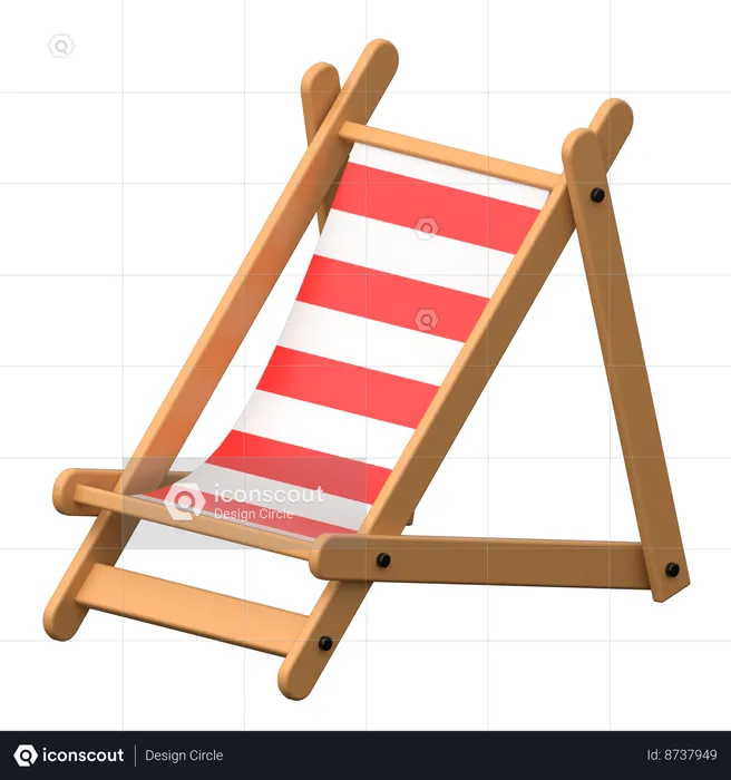 Beach Chair  3D Icon