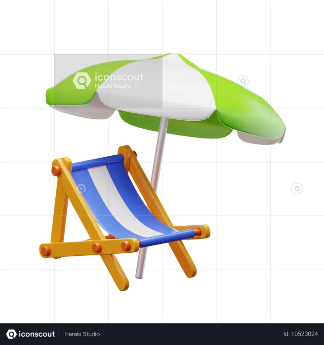 Beach Chair  3D Icon