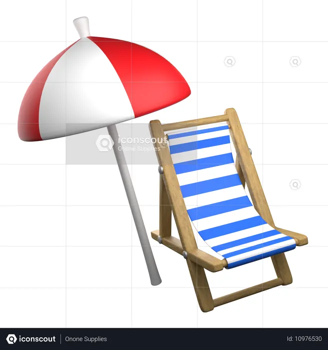 Beach Chair  3D Icon