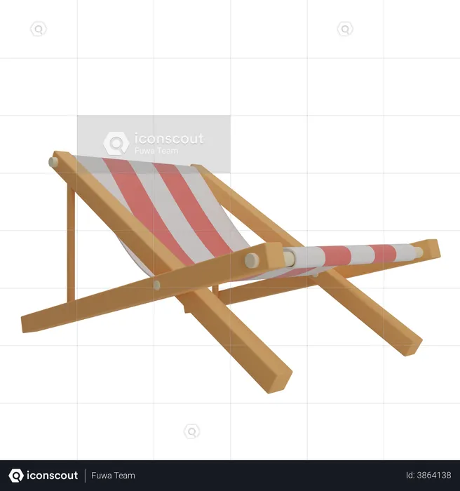 Beach Chair  3D Illustration