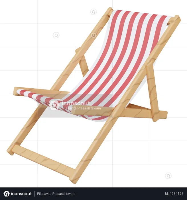 Beach Chair  3D Illustration